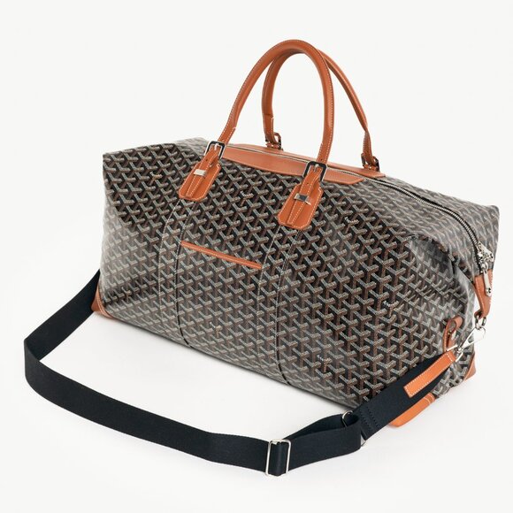 Goyard Boeing 55 Black Goyardine Leather-Trim Duffle Bag - Picture 7 of 15